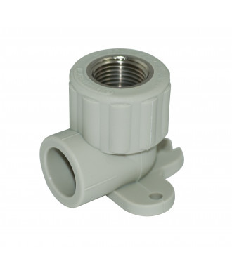 На фото Hi-Therm PP-R wall elbow with female metal thread